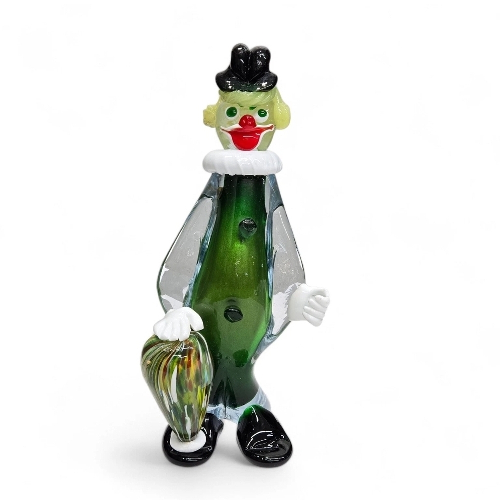 Colorful Glass‎ Clown Figurine